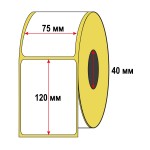 Этикетка термо-трансферная 75х120 мм (300 шт/рул) полуглянец 
